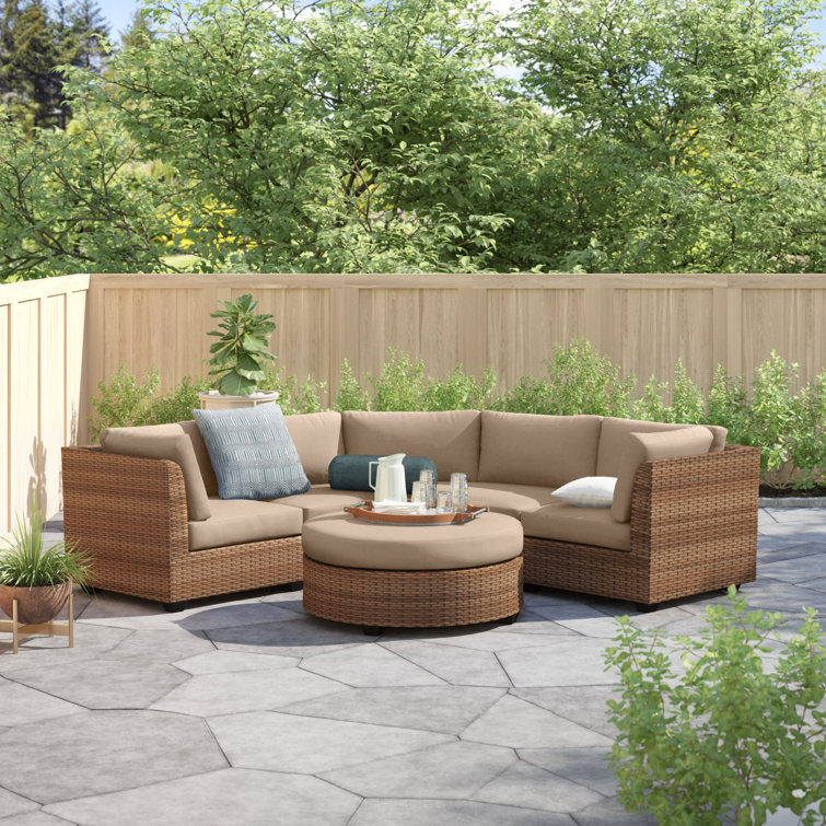 Sol 72 Outdoor™ Waterbury Wicker/Rattan 4 Person Seating Group with